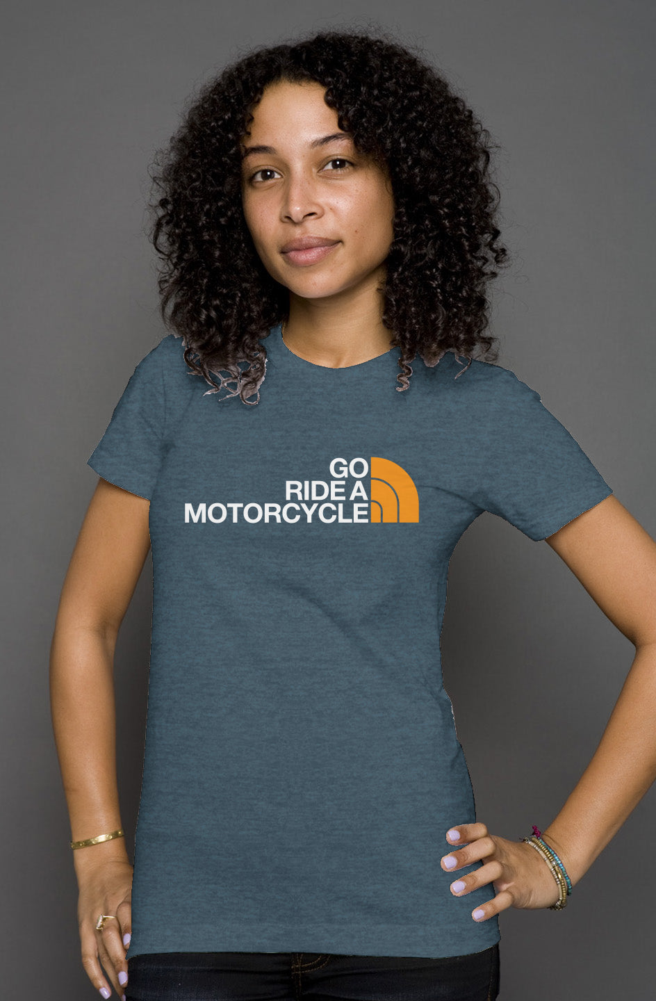 'Go ride a motorcycle' NF Parody Women's Heather T-shirt