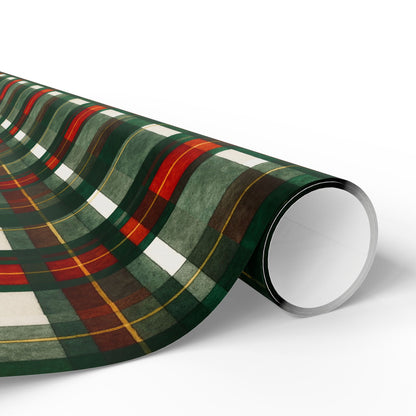 Christmas Gift Wrapping Paper, Holiday Wrapping Supplies, Festive Plaid Gift Wrap, Christmas Decor, Seasonal Paper Rolls