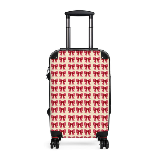 Charming Bow-Pattern Travel Suitcase, Trendy Luggage, Gift for Travelers, Fashionable Baggage, Holiday Travel Essentials, Stylish Carry-On