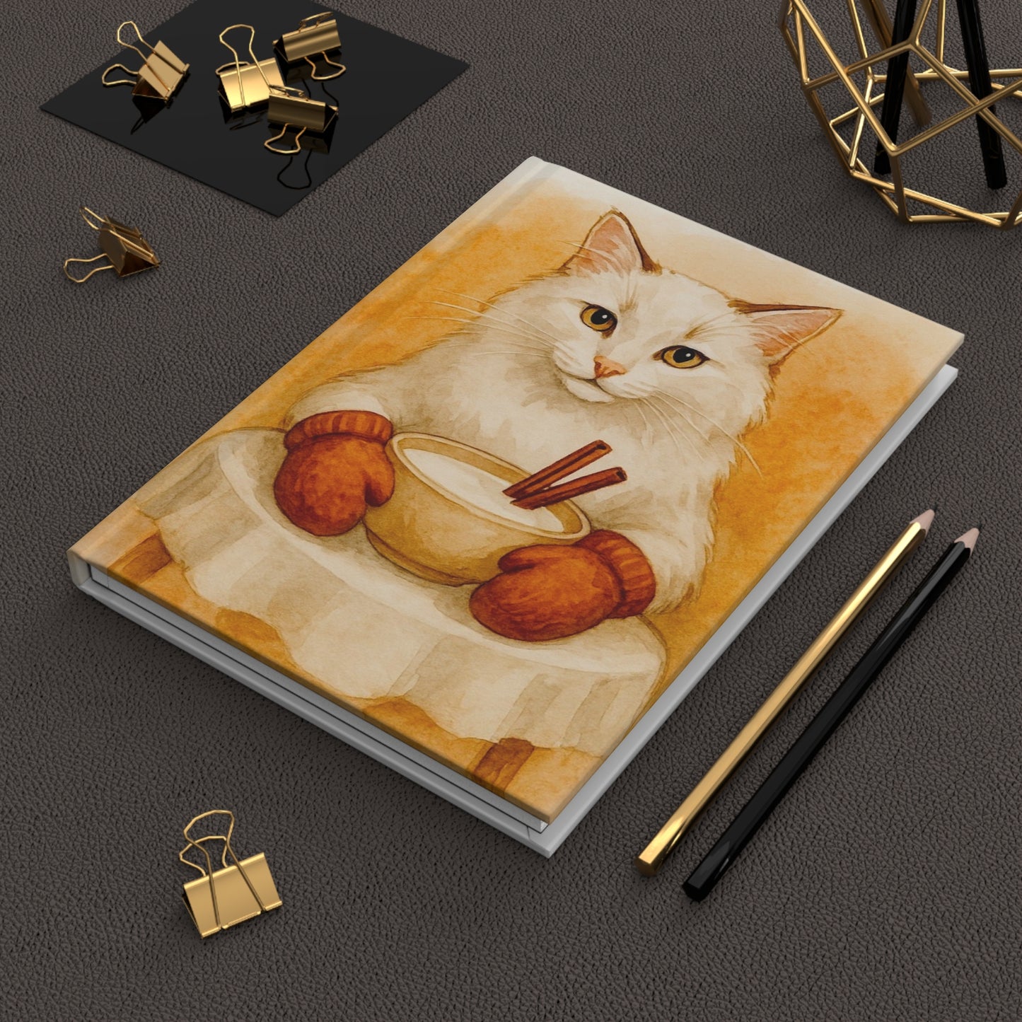 CinnaMittens Hardcover Journal - Cozy Cat Design, Perfect for Gifts, Writing, Journaling, and Holiday Celebrations