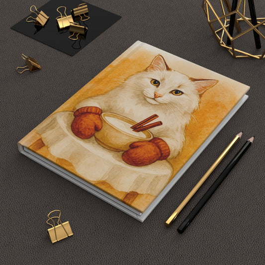 CinnaMittens Hardcover Journal - Cozy Cat Design, Perfect for Gifts, Writing, Journaling, and Holiday Celebrations