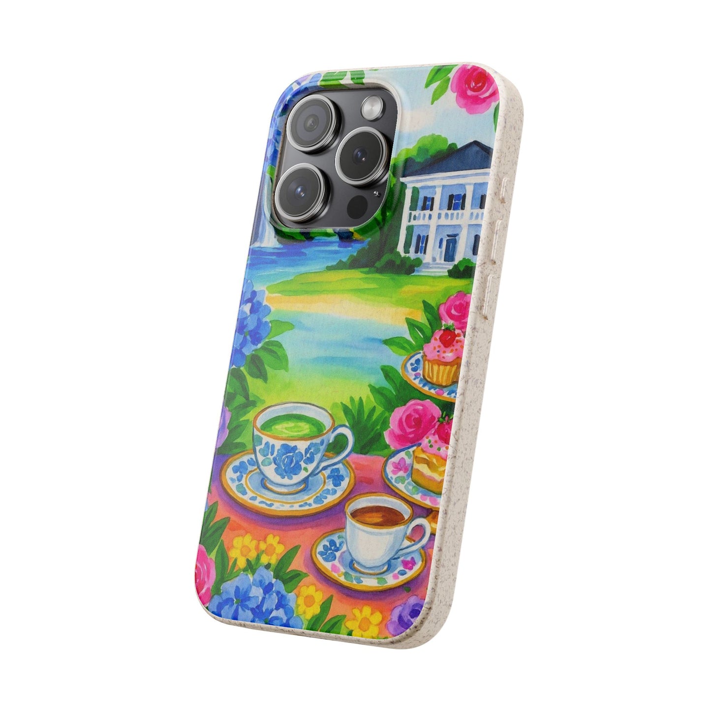Eco-Friendly iPhone Case with Floral Tea Party Design, Biodegradable Phone Cover, Sustainable Gift, Nature Lover Phone Shell, [...]