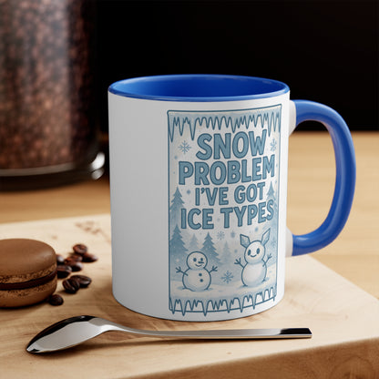 Winter-Themed Accent Mug, Cozy Gift for Snow Lovers, Funny Holiday Mug, Cute Snowman Design, Perfect for Hot Beverages