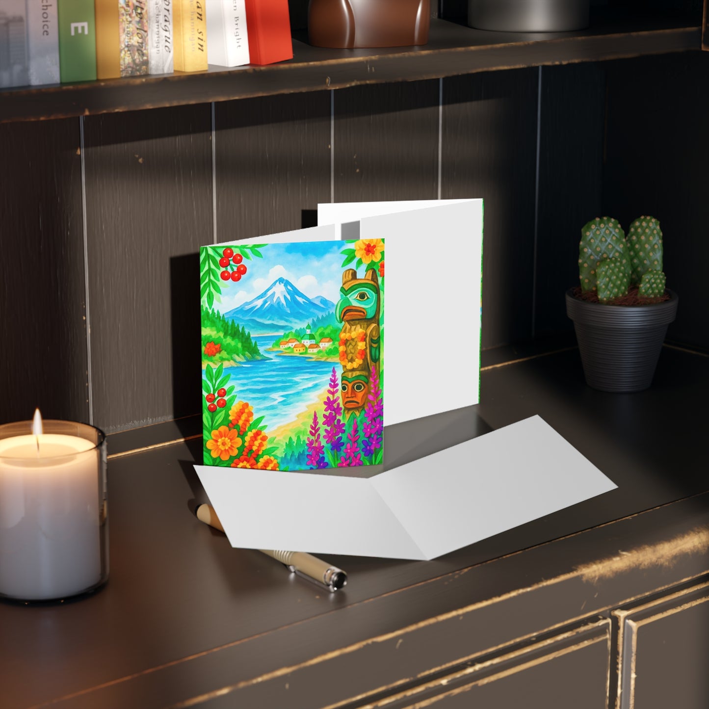 Vibrant Nature Greeting Cards: Scenic Floral & Totem Designs for All Occasions, Thank You Notes, Birthday Cards, Holiday Greetings