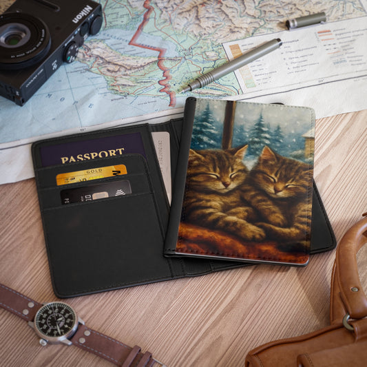 Cute Cat Passport Cover, Travel Accessory, Gift for Cat Lovers, Pet Travel Essentials, Kitten Travel Holder, Vacation Planner