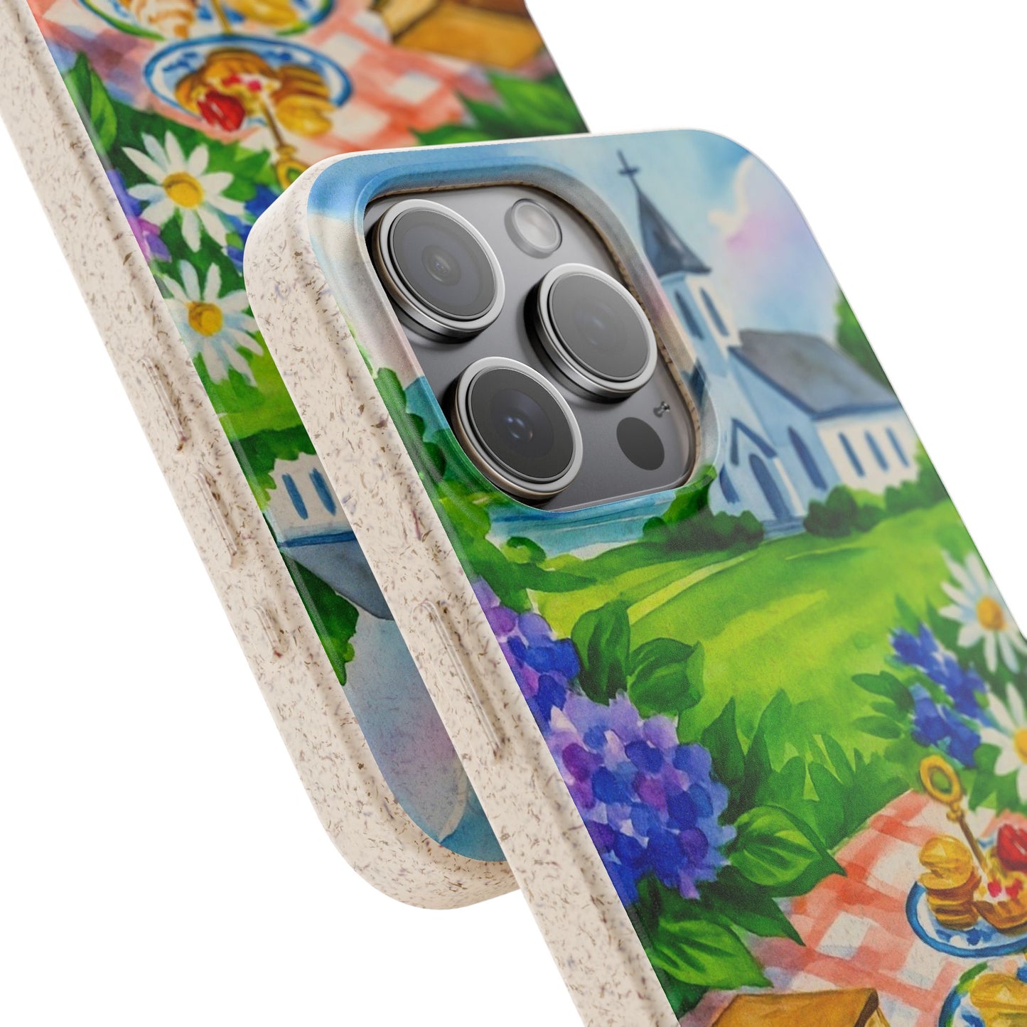 Biodegradable Phone Cases with Charming Tea Party Design, Eco-Friendly Phone Cover, Gift for Nature Lovers, Fun & Whimsical Style