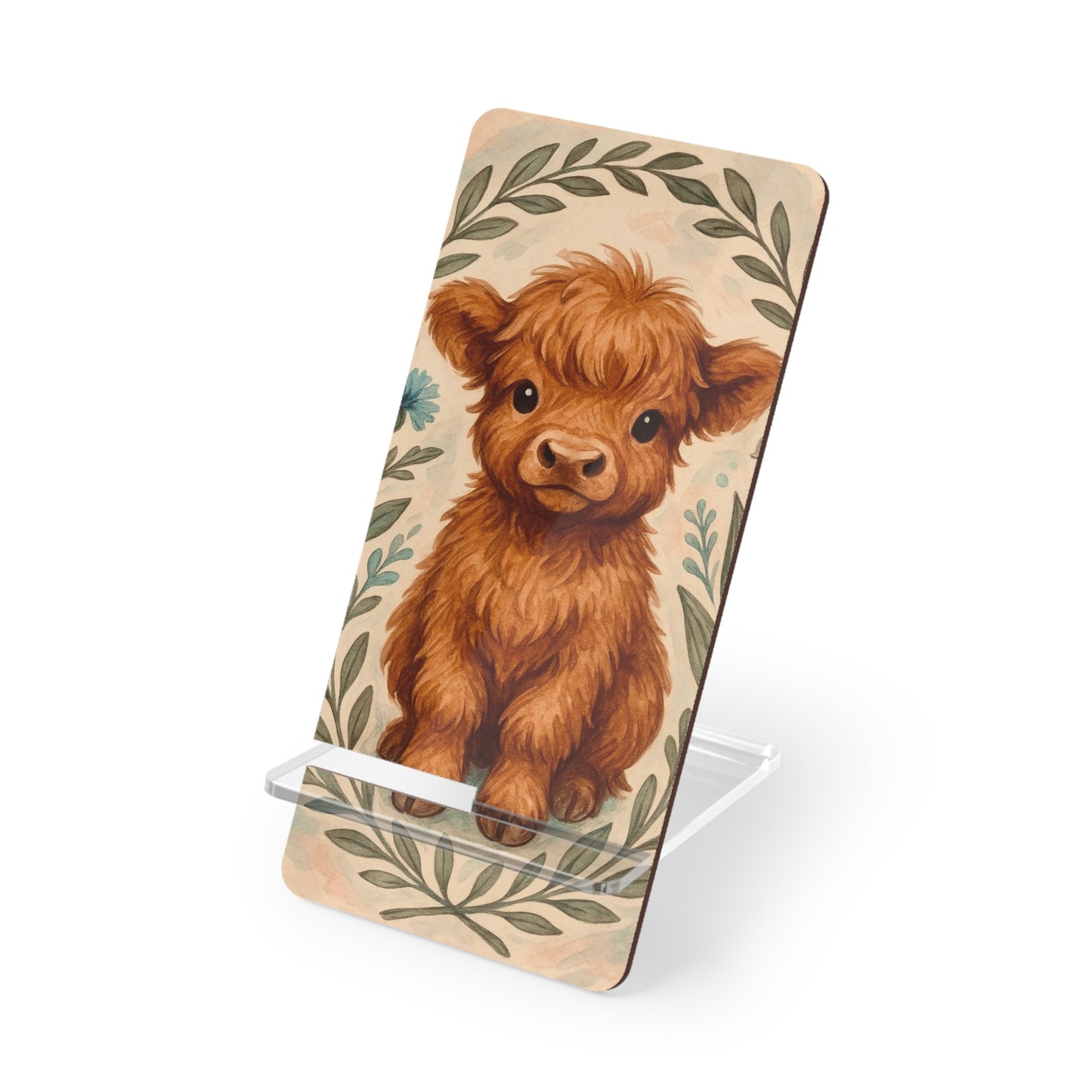 Charming Cow Baby Smartphone Stand, Cute Desk Display, Decorative Mobile Holder, Farmhouse Decor, Unique Gift Idea