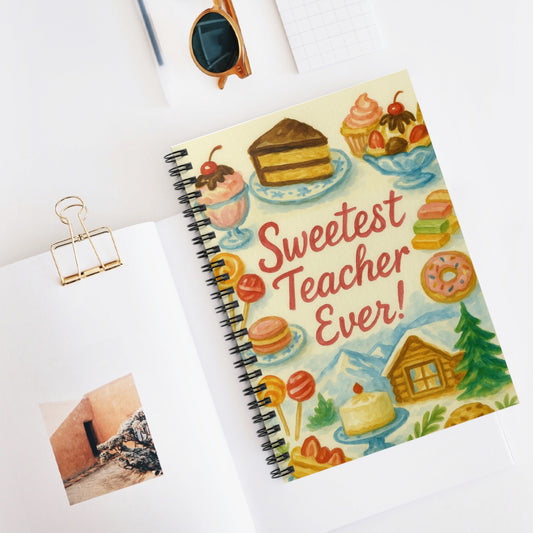 Sweetest Teacher Ever Spiral Notebook - Cute Gift for Educators, Back to School Notebook, Teacher Appreciation, Classroom Supplies, [...]