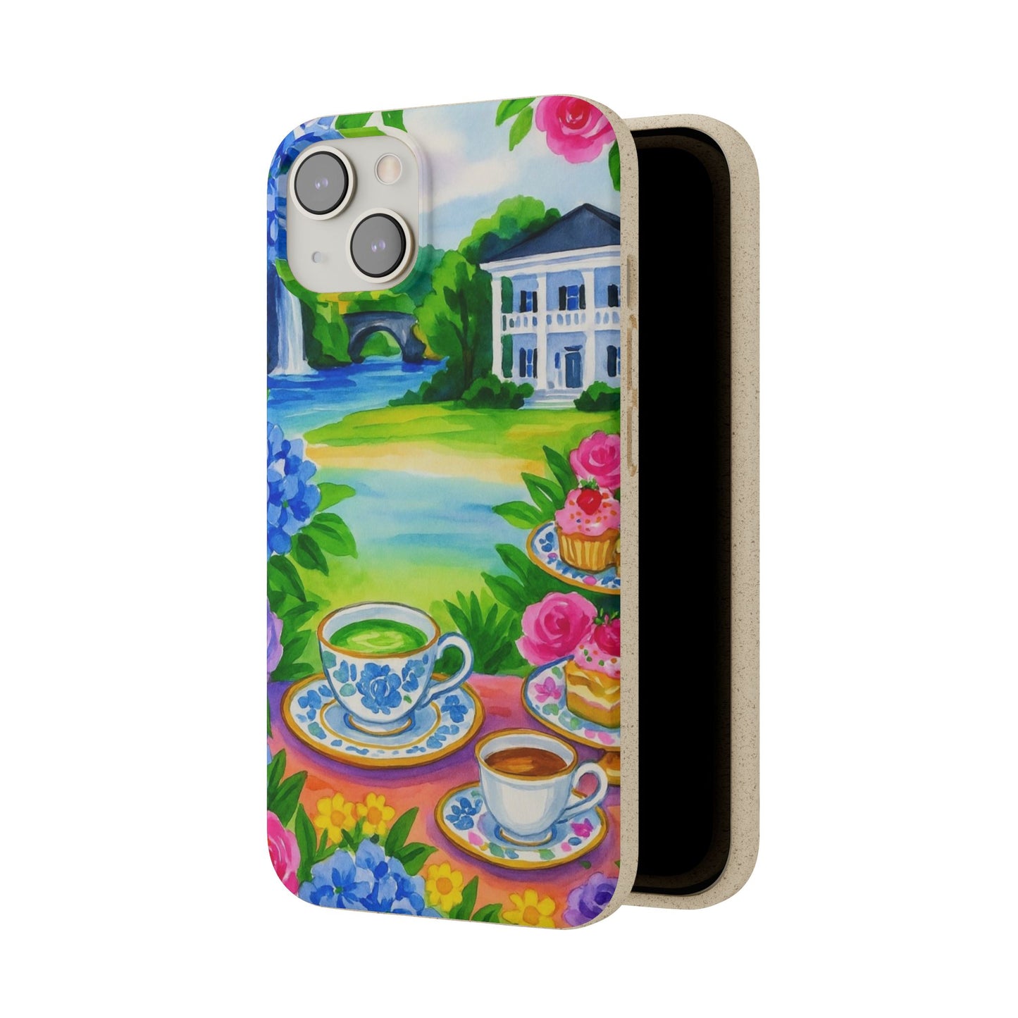 Eco-Friendly iPhone Case with Floral Tea Party Design, Biodegradable Phone Cover, Sustainable Gift, Nature Lover Phone Shell, [...]