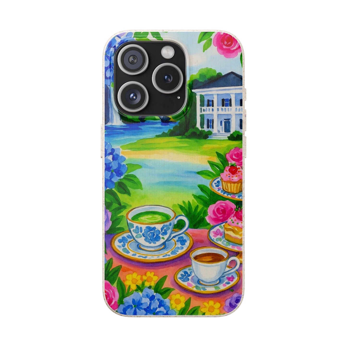 Eco-Friendly iPhone Case with Floral Tea Party Design, Biodegradable Phone Cover, Sustainable Gift, Nature Lover Phone Shell, [...]