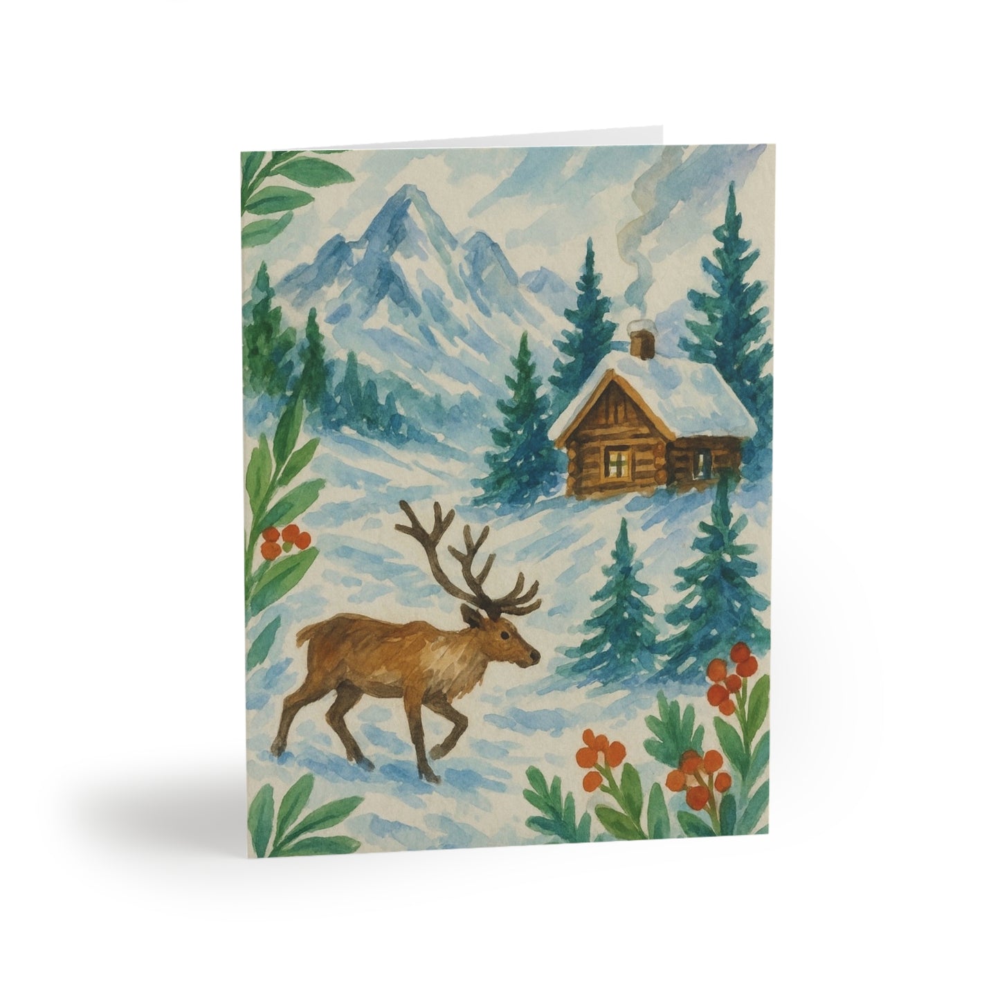 Winter Wonderland Greeting Cards Set, Rustic Holiday Cards, Seasonal Greetings, Handmade Card Pack, Perfect for Christmas and New Year
