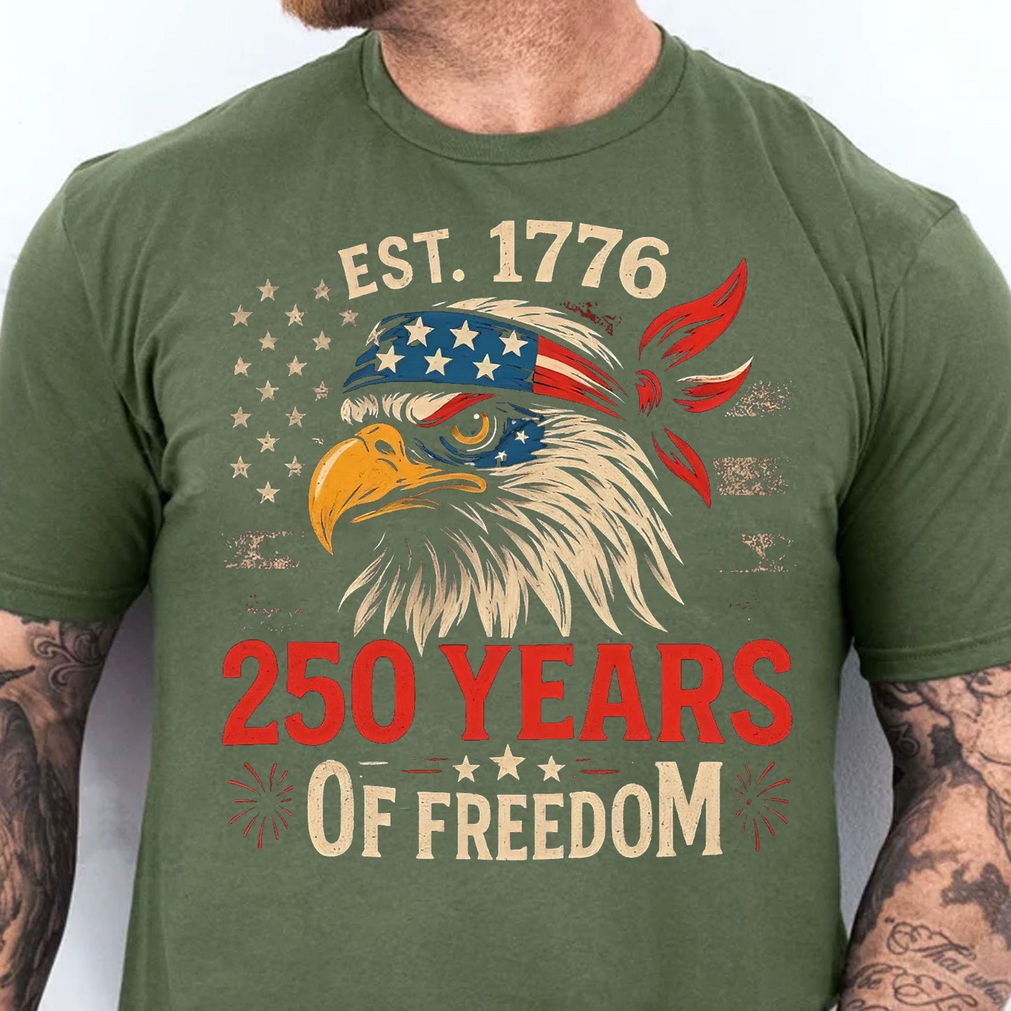 250 Years Of Freedom Shirt | Happy 250th Birthday USA Shirt | America 250th Anniversary Tee | US Flag Vintage Style T-Shirt 682533