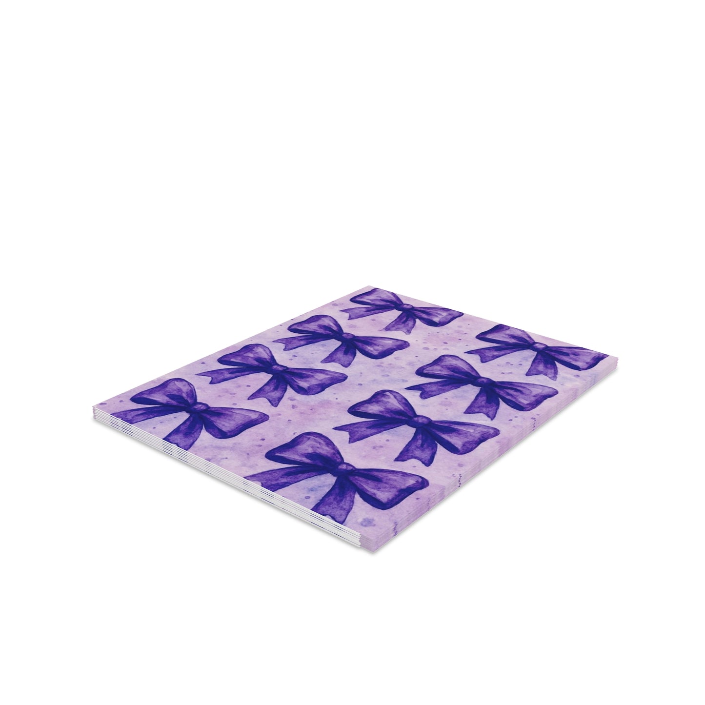 Elegant Purple Bow Greeting Cards | Set of 8, 16 or 24 | Perfect for Birthdays, Anniversaries, Thank You Notes, and More!