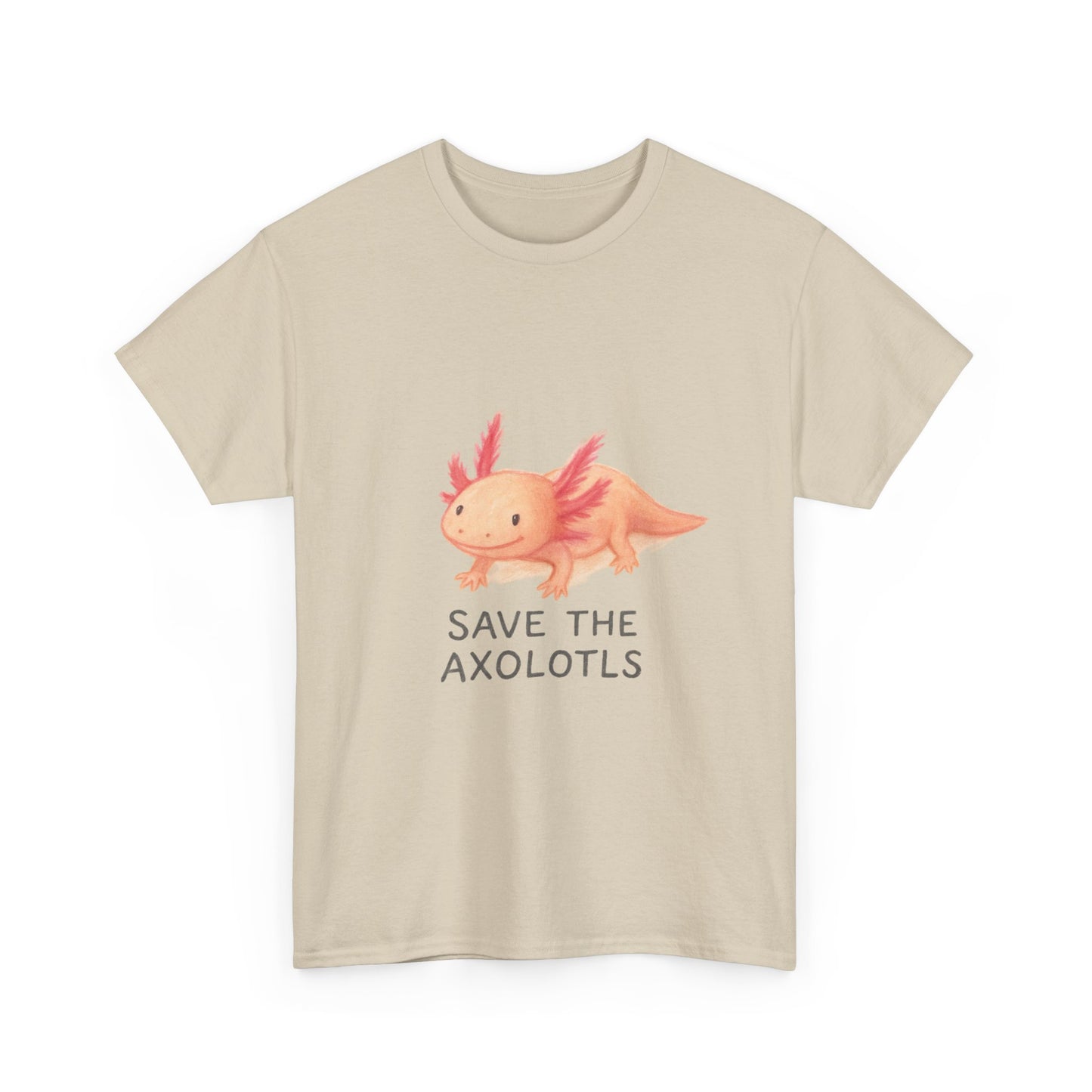 Save the Axolotls Tee, Cute Animal Shirt, Unisex T-Shirt, Eco-Friendly Gift, Animal Lover's Apparel, Casual Outfit
