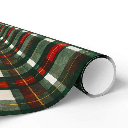 Christmas Gift Wrapping Paper, Holiday Wrapping Supplies, Festive Plaid Gift Wrap, Christmas Decor, Seasonal Paper Rolls