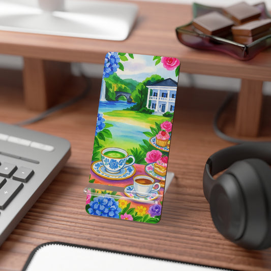 Chic Bow-Patterned Mobile Display Stand | Stylish Phone Holder for Home/Office, Gift for Her, Accessory, Desk Decor, Tech Organizer