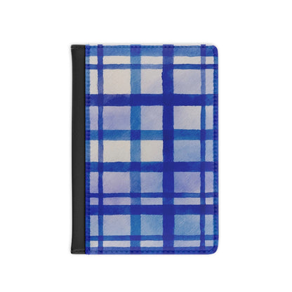 Chic Passport Cover with Violet and Indigo Plaid | Travel Accessory, Great Gift for Travelers, Stylish Travel Gear, Holiday Gift, Women’s Accessories