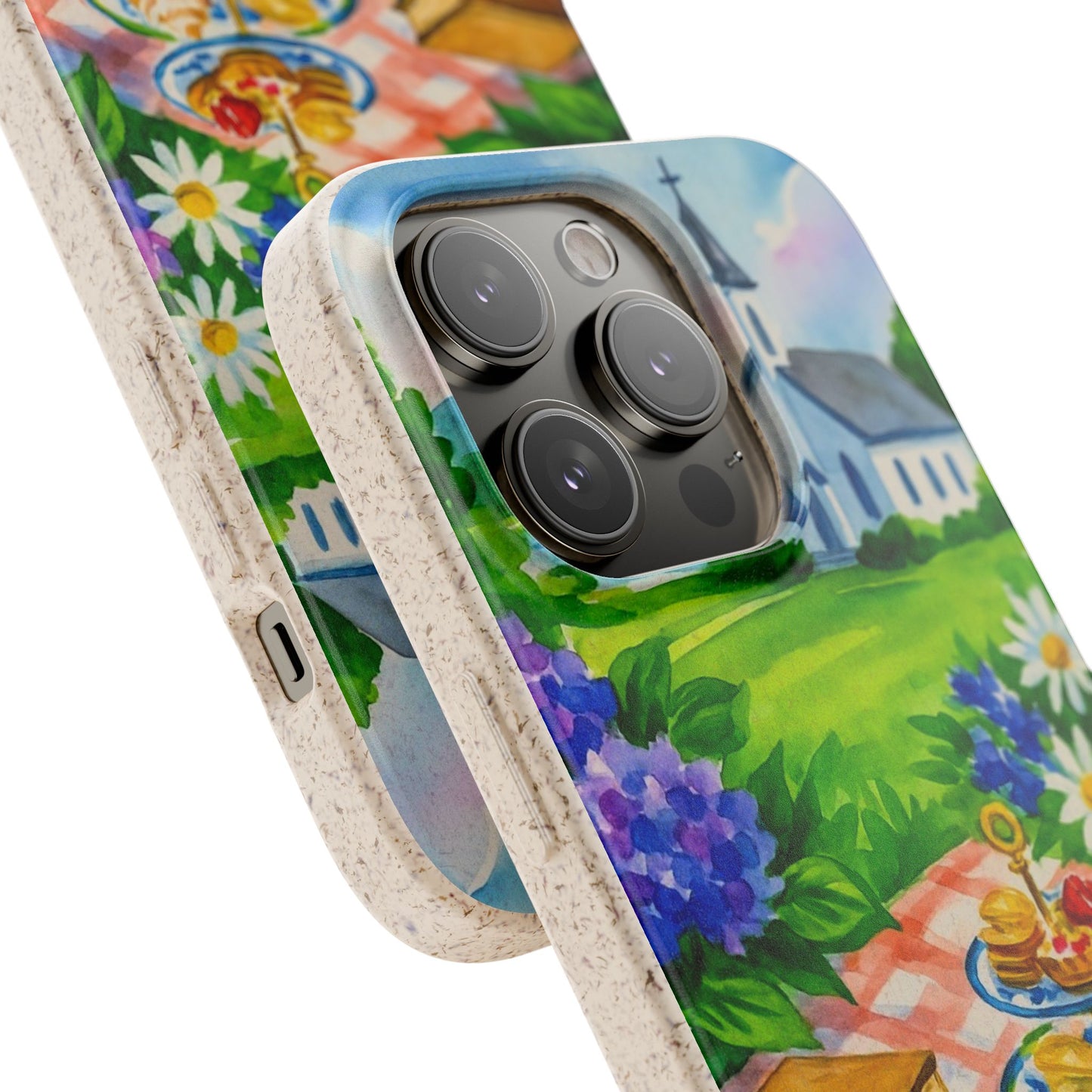 Biodegradable Phone Cases with Charming Tea Party Design, Eco-Friendly Phone Cover, Gift for Nature Lovers, Fun & Whimsical Style