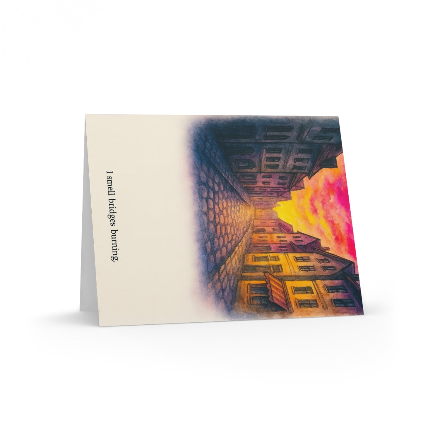 Greeting Card Set - I Smell Bridges Burning, Unique Greeting Cards for All Occasions, Artistic Note Cards, Gift Enclosures, Birthday & [...]