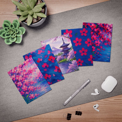 Vibrant Multi-Design Greeting Cards - 5-Pack Floral Art for All Occasions, Stationery, Birthday, Thank You, Thank You Notes, Holiday Cards