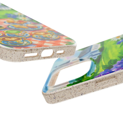 Biodegradable Phone Cases with Charming Tea Party Design, Eco-Friendly Phone Cover, Gift for Nature Lovers, Fun & Whimsical Style