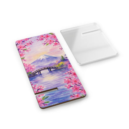 Cherry Blossom Smartphone Stand, Decorative Mobile Display Holder, Phone Stand Gift, Desk Organizer, Floral Mobile Holder
