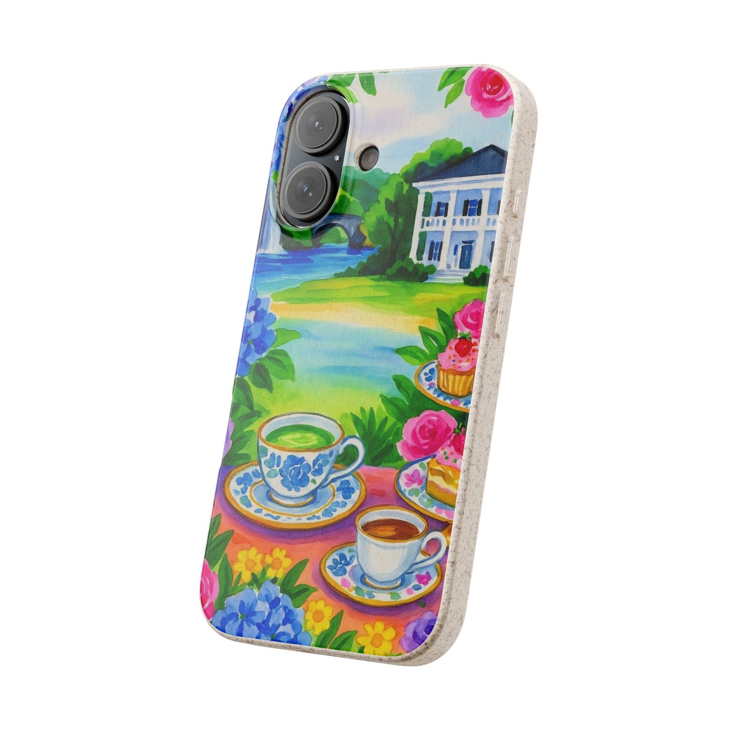 Eco-Friendly iPhone Case with Floral Tea Party Design, Biodegradable Phone Cover, Sustainable Gift, Nature Lover Phone Shell, [...]