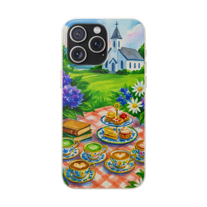 Biodegradable Phone Cases with Charming Tea Party Design, Eco-Friendly Phone Cover, Gift for Nature Lovers, Fun & Whimsical Style