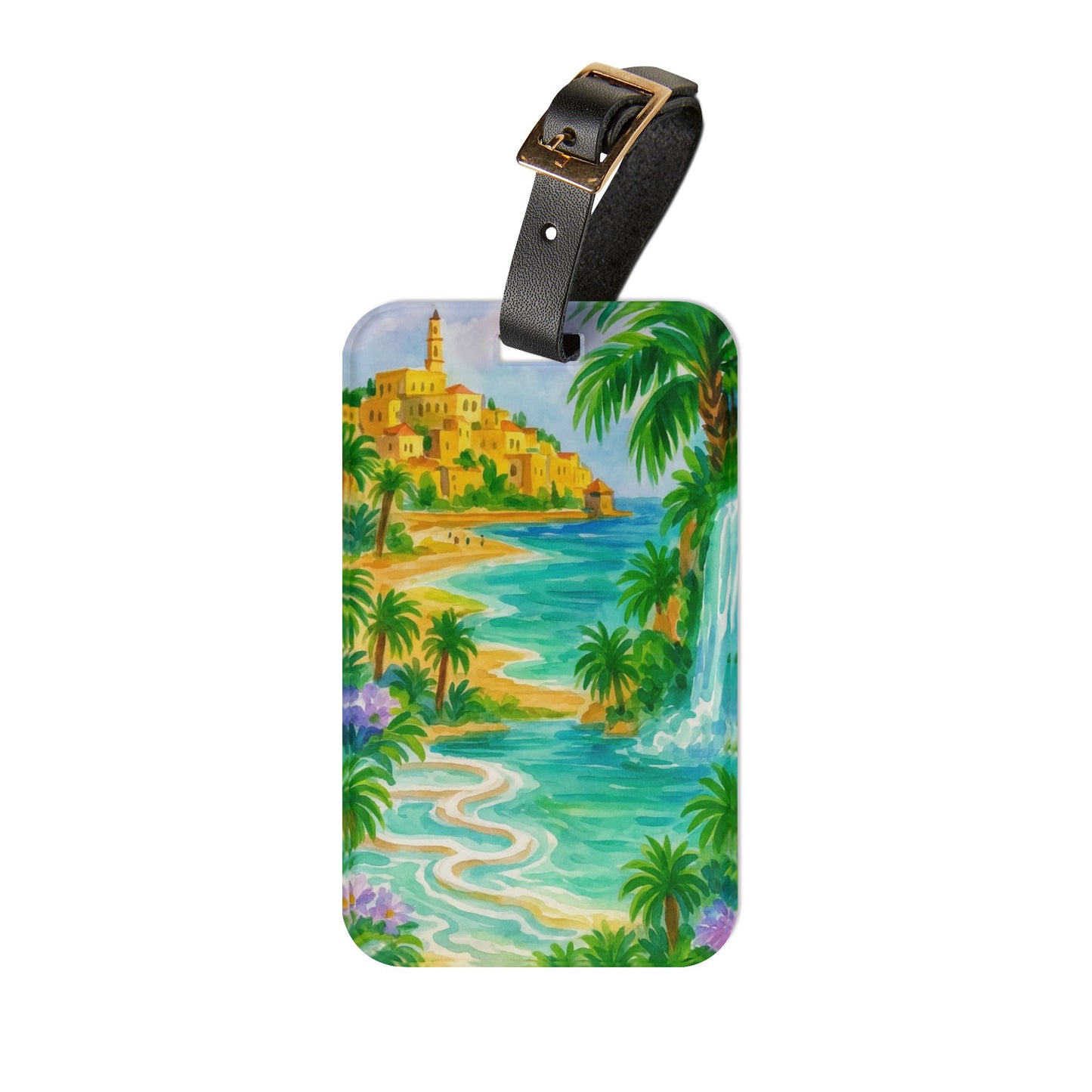 Tropical Destination Luggage Tag - Personalized Travel Accessory for Vacation Lovers, Beach Trip Gift, Airline Travel, Adventure [...]