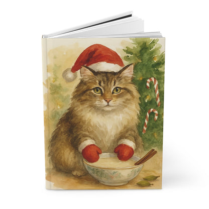 Cozy Catnip Journal | Winter Holiday Notebook, Cute Gifts for Cat Lovers, Personal Diary, Festive Writing Journal, Christmas Present