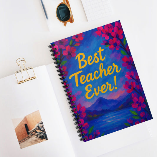 Best Teacher Ever! Spiral Notebook, Teacher Appreciation Gift, Journal for Note-Taking, Graduation Gift, Personalized Stationery, [...]