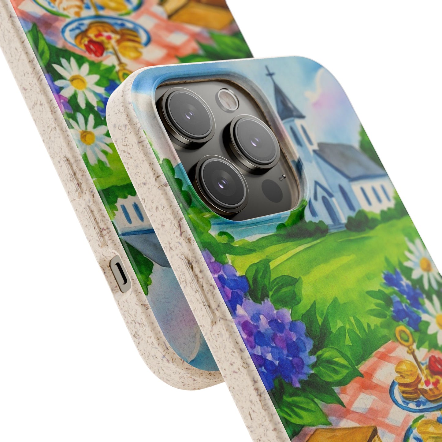 Biodegradable Phone Cases with Charming Tea Party Design, Eco-Friendly Phone Cover, Gift for Nature Lovers, Fun & Whimsical Style