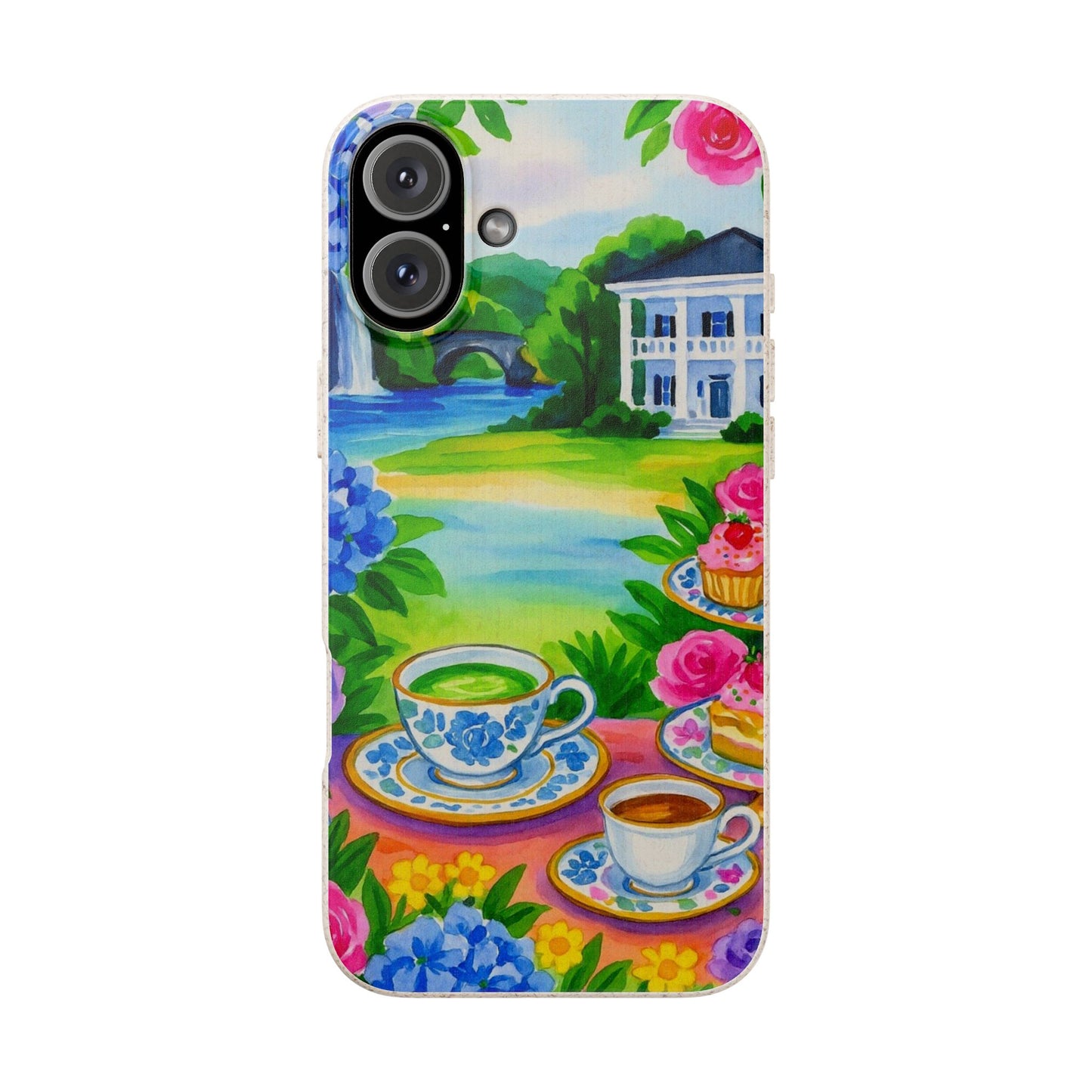 Eco-Friendly iPhone Case with Floral Tea Party Design, Biodegradable Phone Cover, Sustainable Gift, Nature Lover Phone Shell, [...]
