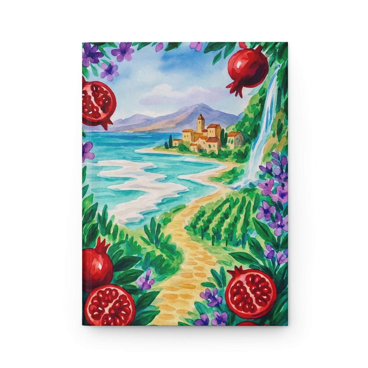 Vibrant Landscape Hardcover Journal, Artistic Travel Journal, Nature Lover's Diary, Eco-Friendly Notebook, Gift for Writers