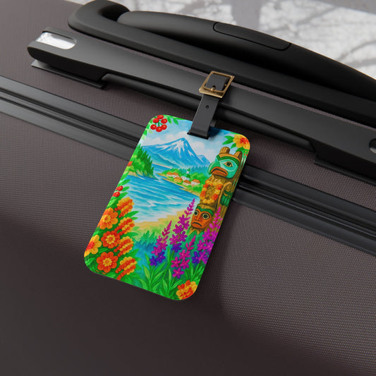 Vibrant Luggage Tag - Colorful Travel Accessory for Adventurers, Ideal for Vacations, Gifts, Summer Trips, Personalized Travel Tags
