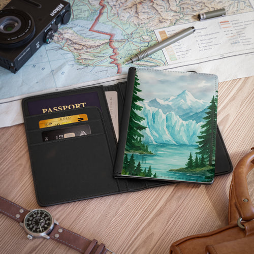 Nature-Inspired Passport Cover, Travel Accessory, Gift for Travelers, Adventure Journal, Eco-Friendly Travel Cover