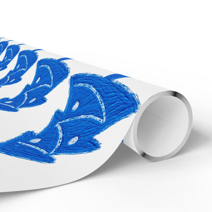 Charming Blue Wrapping Paper for Any Occasion, Gift Wrap, Holiday Decor, Party Supplies, Eco-Friendly Gift Wrap
