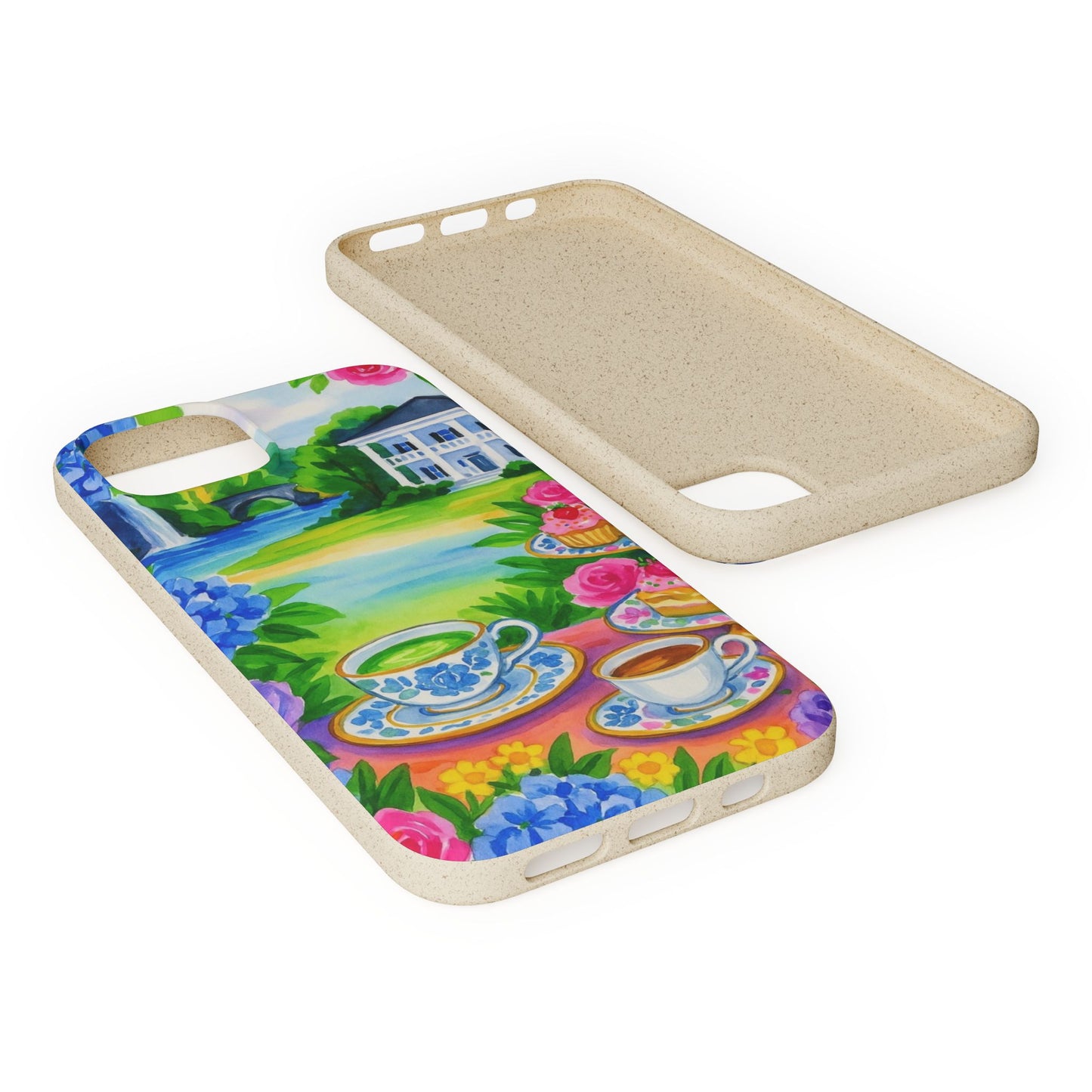 Eco-Friendly iPhone Case with Floral Tea Party Design, Biodegradable Phone Cover, Sustainable Gift, Nature Lover Phone Shell, [...]