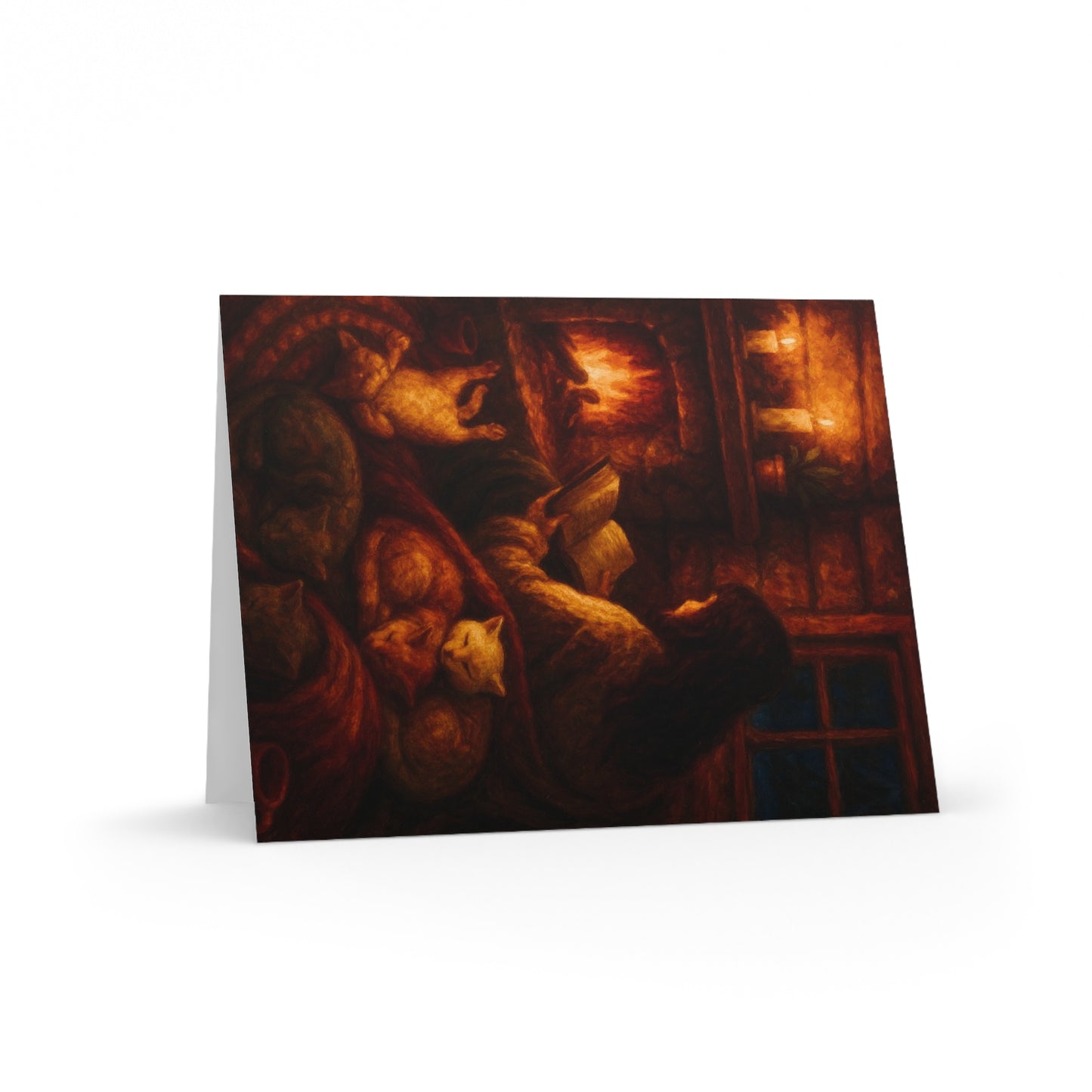 Cozy Winter Greeting Cards set | Cat Lovers, Holiday Cards, Thank You Notes, Warm Wishes, Handmade Cards