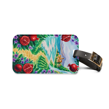 Vibrant Luggage Tag with Scenic Landscape, Travel Accessory for Travelers, Vacation Essentials, Unique Gift Idea, Summer Getaway