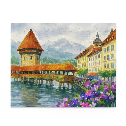 Scenic Puzzle: Lucerne's Charm - 120, 252, 500-Piece Fine Art Jigsaw