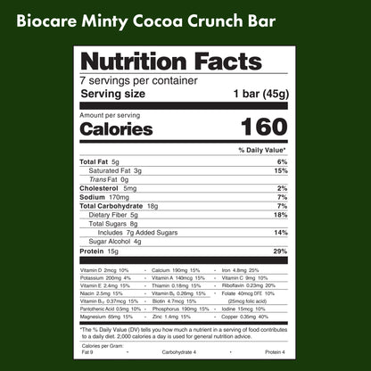 15G Protein Minty Cocoa Crunch Bar